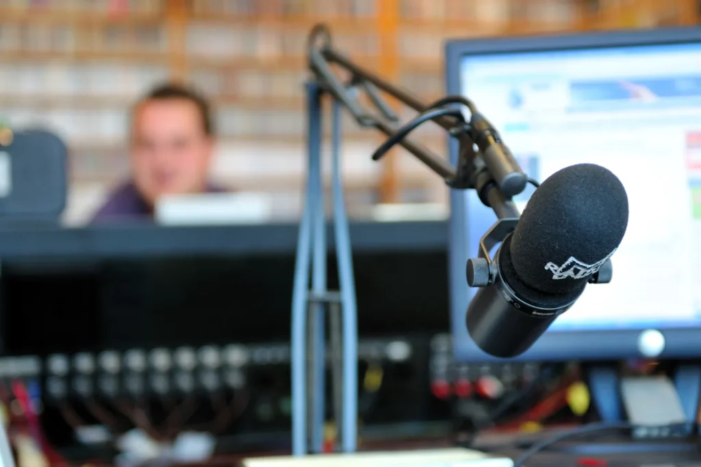 radio studio microphone